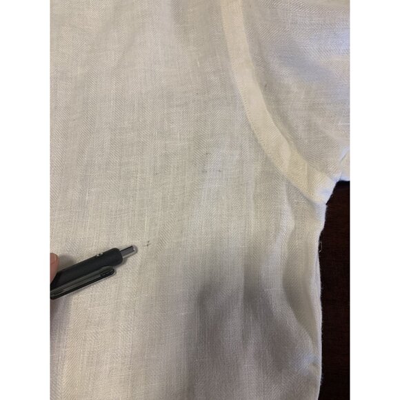 Ralph Lauren M Blake 100% Linen Lightweight Cream Button Down Shirt - Picture 8 of 9